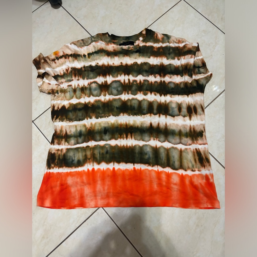 AMIRI Multicolor Tie-Dye Short Sleeve Tee